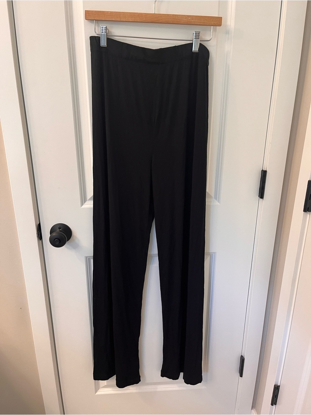 SKIMS Black Wide-Leg Pull-On Pants